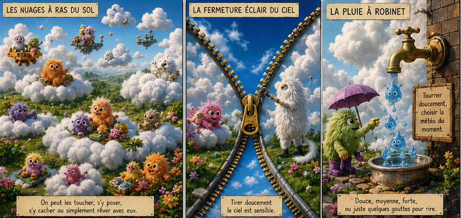 la planete et le ciel qui s'ouvre